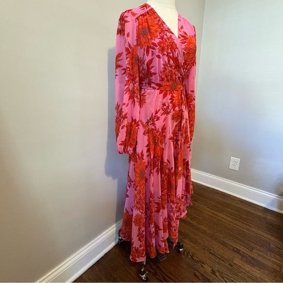 Floral Pink and Red Maxi Dress - Picture 5 of 12